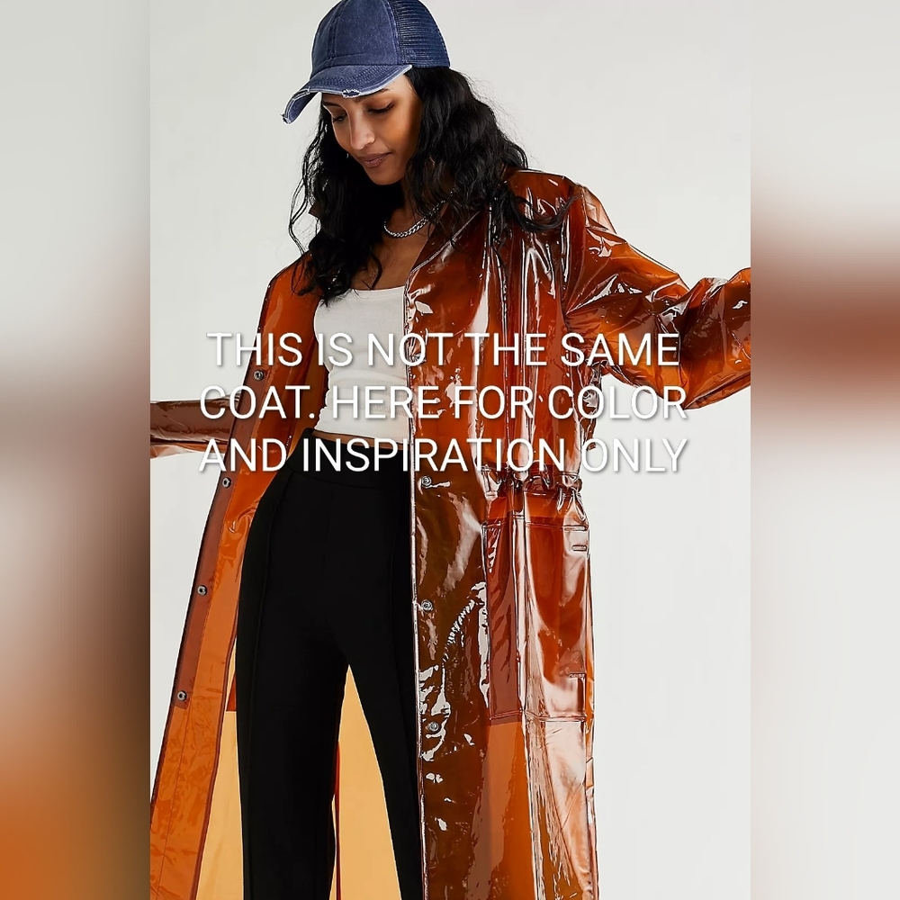 Stunning Retro Dorothy Perkins Pakamac Semi-transparent Brown Hooded Rain Jacket - Picture 2 of 16